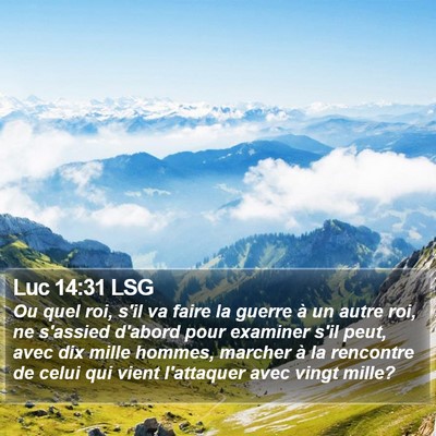 Luc 14:31 LSG Bible Verse Image