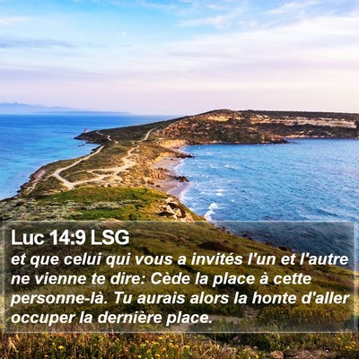 Luc 14:9 LSG Bible Verse Image