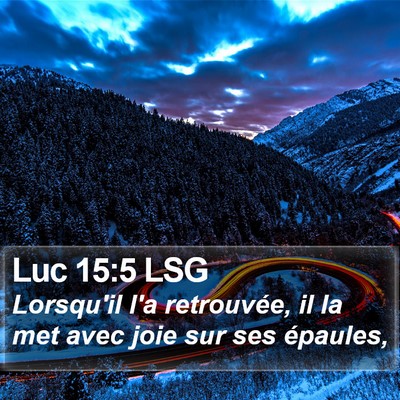Luc 15:5 LSG Bible Verse Image