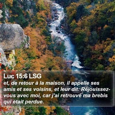 Luc 15:6 LSG Bible Verse Image