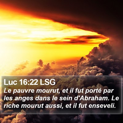 Luc 16:22 LSG Bible Verse Image