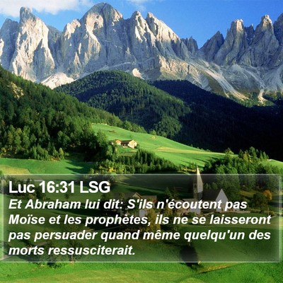 Luc 16:31 LSG Bible Verse Image