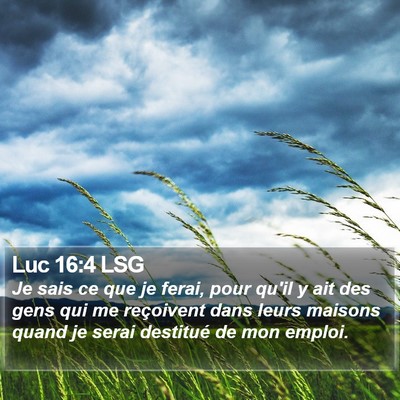 Luc 16:4 LSG Bible Verse Image