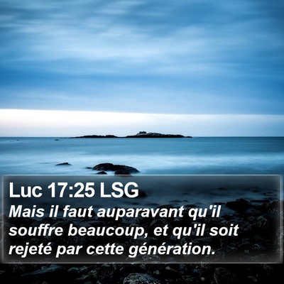 Luc 17:25 LSG Bible Verse Image