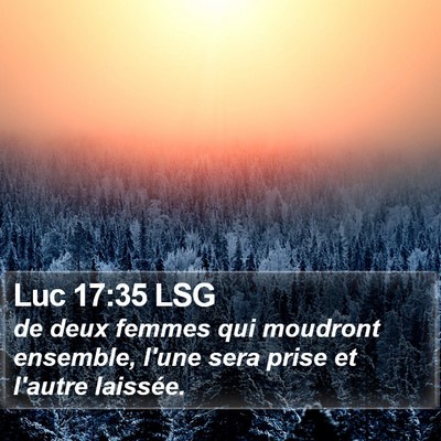 Luc 17:35 LSG Bible Verse Image