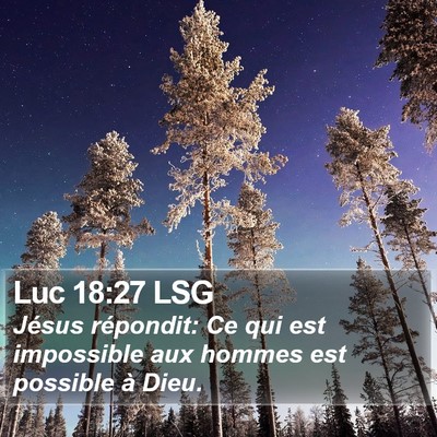 Luc 18:27 LSG Bible Verse Image