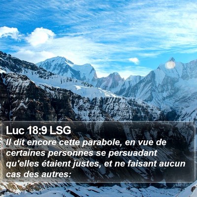 Luc 18:9 LSG Bible Verse Image