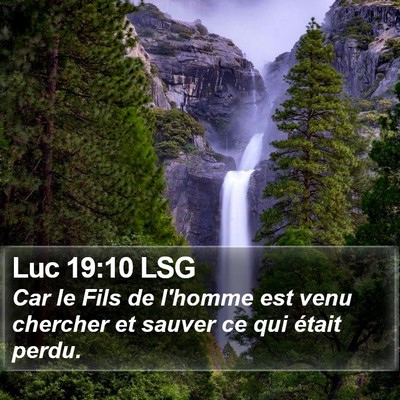 Luc 19:10 LSG Bible Verse Image