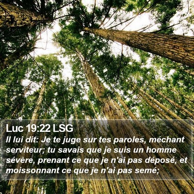 Luc 19:22 LSG Bible Verse Image