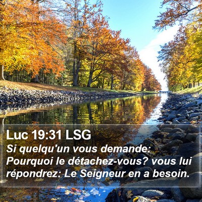 Luc 19:31 LSG Bible Verse Image
