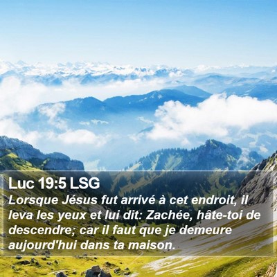 Luc 19:5 LSG Bible Verse Image