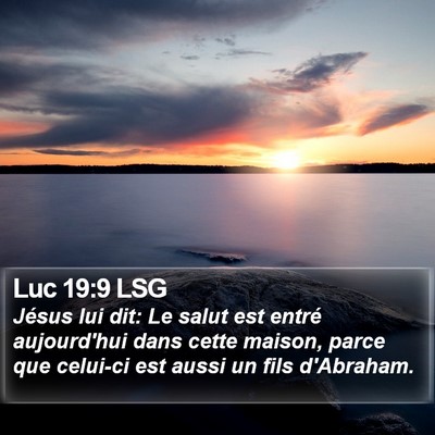 Luc 19:9 LSG Bible Verse Image