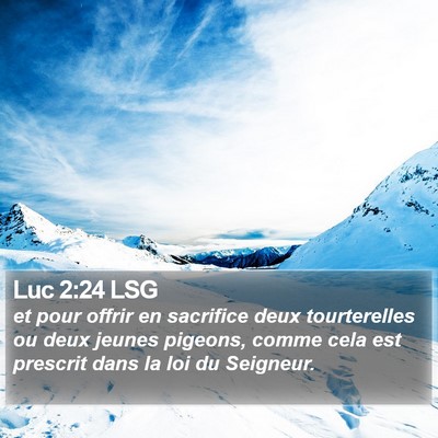 Luc 2:24 LSG Bible Verse Image