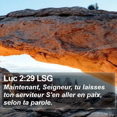 Luc 2:29 LSG Bible Verse Image
