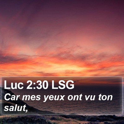 Luc 2:30 LSG Bible Verse Image