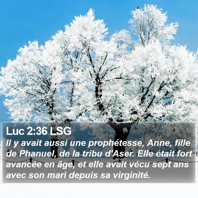 Luc 2:36 LSG Bible Verse Image