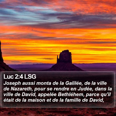 Luc 2:4 LSG Bible Verse Image