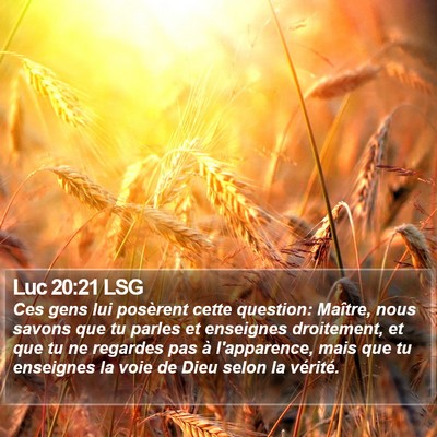 Luc 20:21 LSG Bible Verse Image