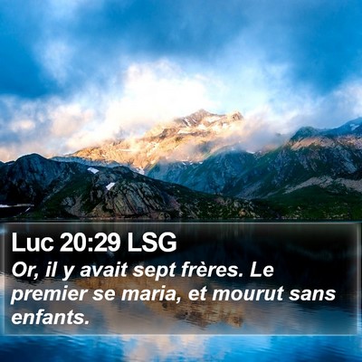 Luc 20:29 LSG Bible Verse Image