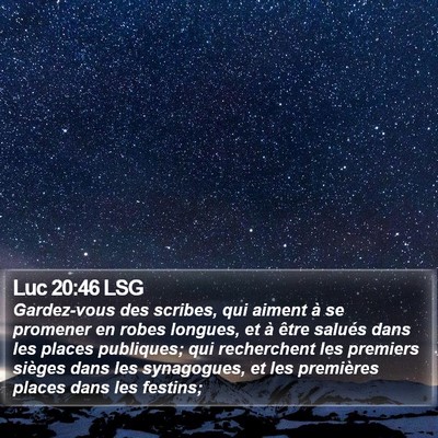 Luc 20:46 LSG Bible Verse Image