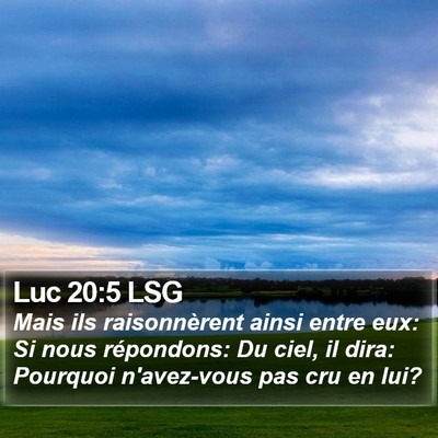 Luc 20:5 LSG Bible Verse Image