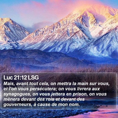 Luc 21:12 LSG Bible Verse Image