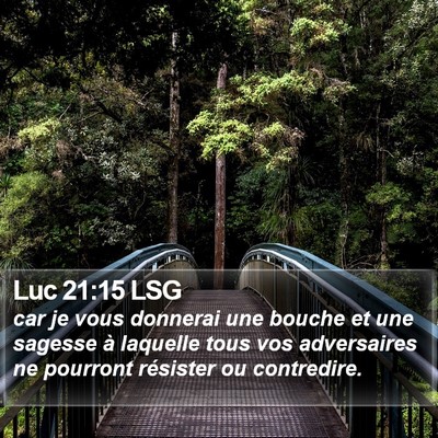 Luc 21:15 LSG Bible Verse Image