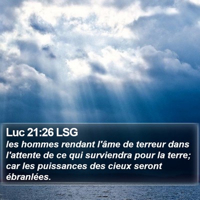 Luc 21:26 LSG Bible Verse Image