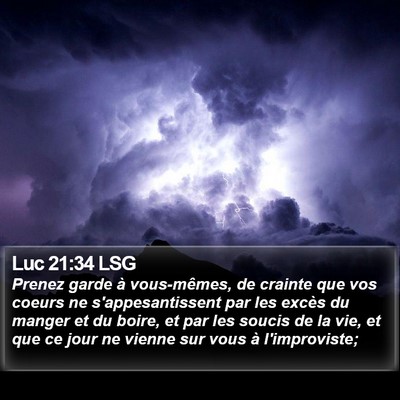 Luc 21:34 LSG Bible Verse Image
