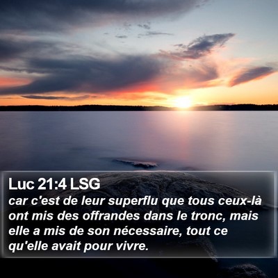 Luc 21:4 LSG Bible Verse Image