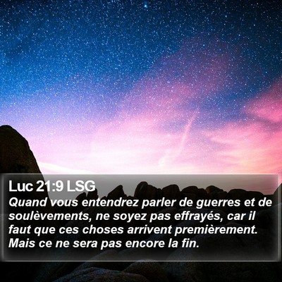 Luc 21:9 LSG Bible Verse Image