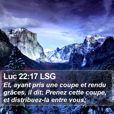 Luc 22:17 LSG Bible Verse Image