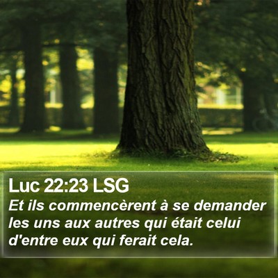 Luc 22:23 LSG Bible Verse Image