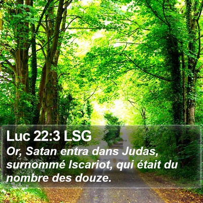 Luc 22:3 LSG Bible Verse Image