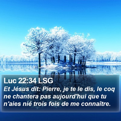 Luc 22:34 LSG Bible Verse Image