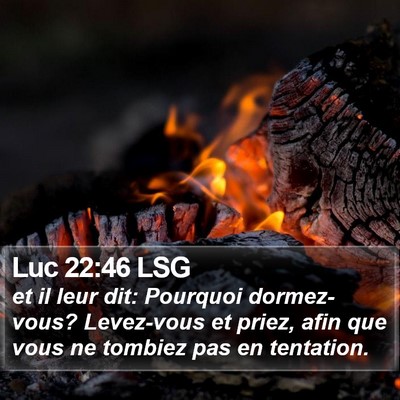 Luc 22:46 LSG Bible Verse Image