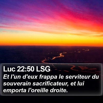 Luc 22:50 LSG Bible Verse Image