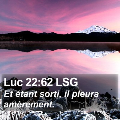 Luc 22:62 LSG Bible Verse Image