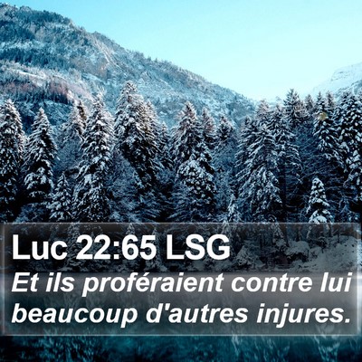 Luc 22:65 LSG Bible Verse Image