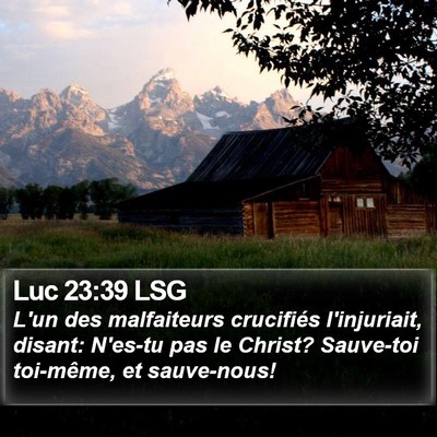 Luc 23:39 LSG Bible Verse Image
