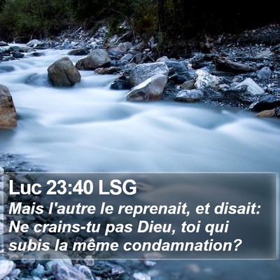 Luc 23:40 LSG Bible Verse Image