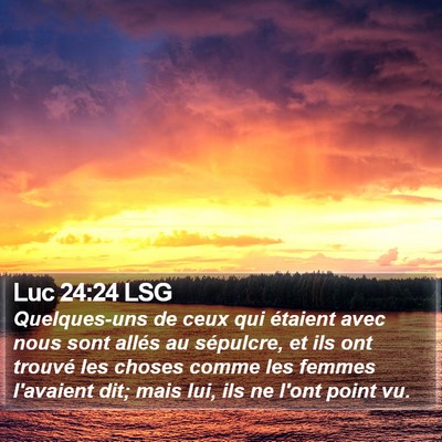 Luc 24:24 LSG Bible Verse Image