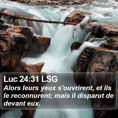 Luc 24:31 LSG Bible Verse Image