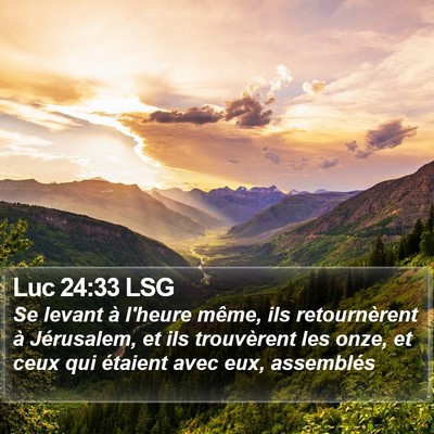 Luc 24:33 LSG Bible Verse Image