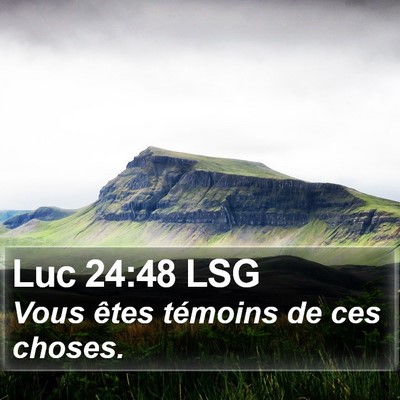 Luc 24:48 LSG Bible Verse Image