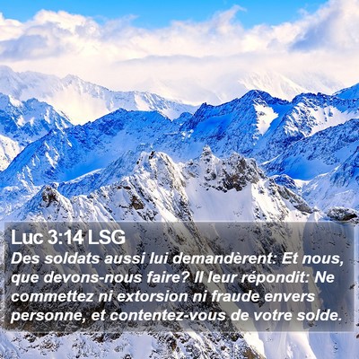 Luc 3:14 LSG Bible Verse Image