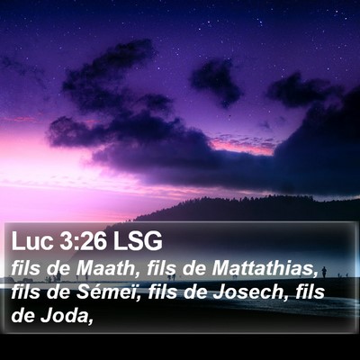Luc 3:26 LSG Bible Verse Image