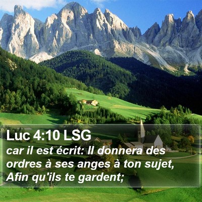 Luc 4:10 LSG Bible Verse Image