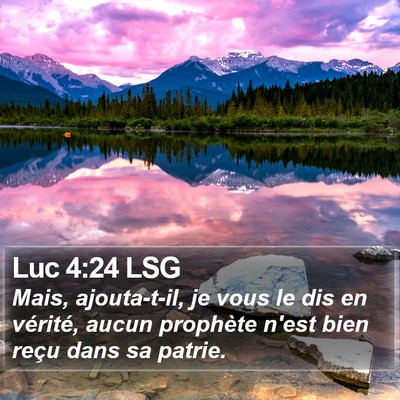 Luc 4:24 LSG Bible Verse Image