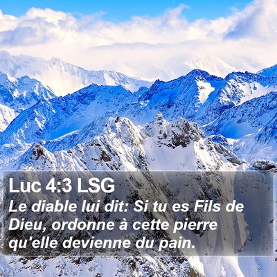 Luc 4:3 LSG Bible Verse Image